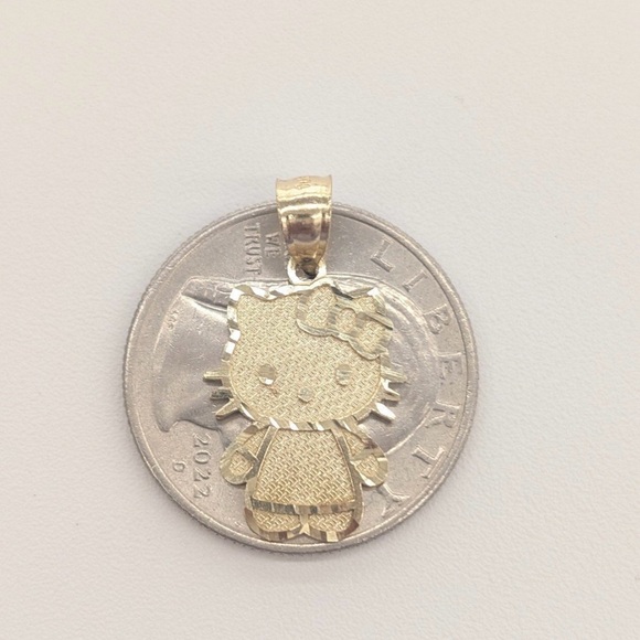 10kt Real Gold Hello Kitty Pendant - Picture 7 of 11